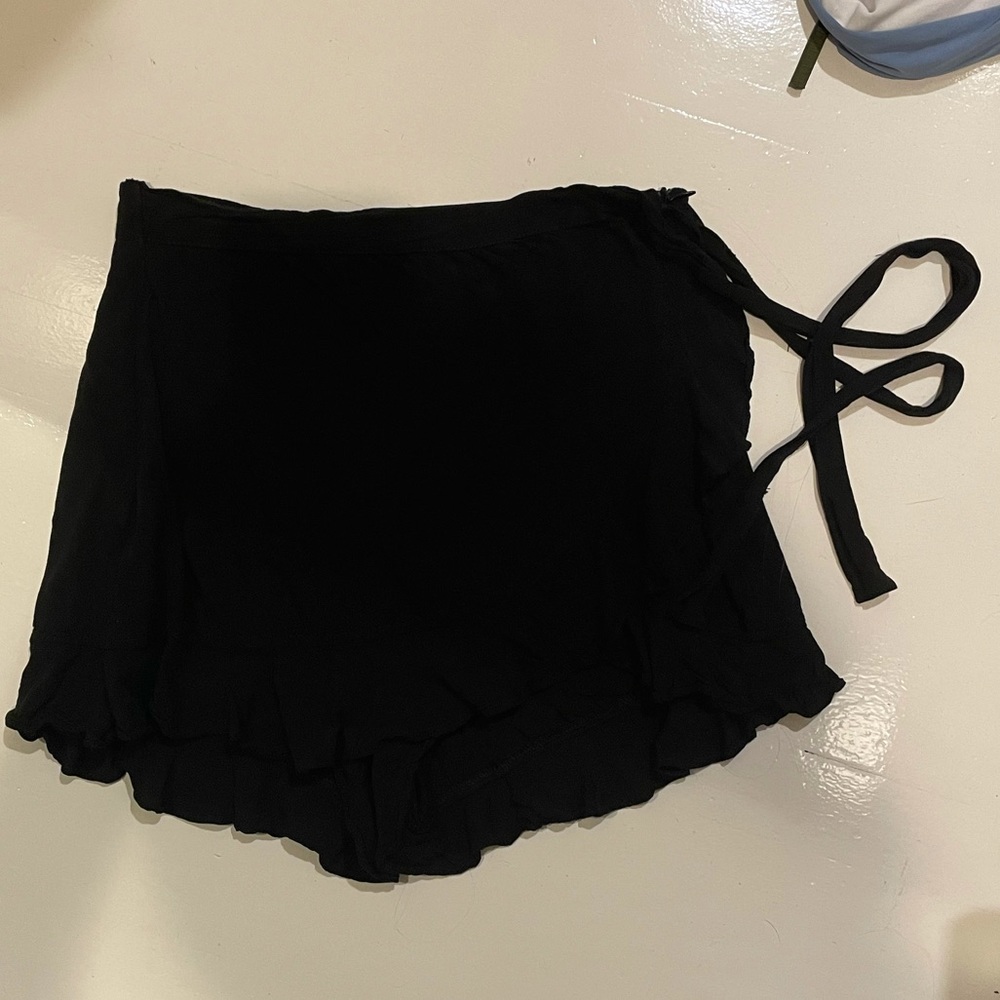 COPY - American Threads Ruffle Wrap Skort - Picture 3 of 5